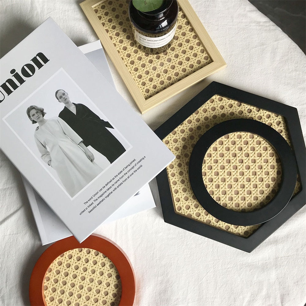 Japanese Rattan Decorative Tray