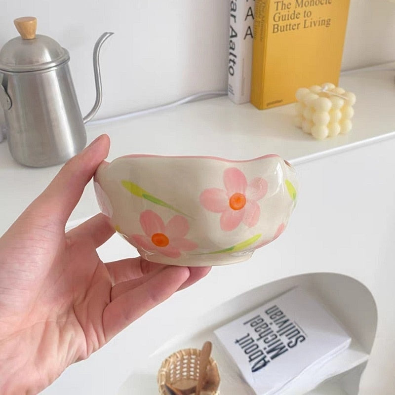Ceramic Floral Painted Bowl
