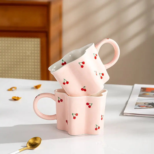 Pink Cherry Coffee Cup CreativeFemininity