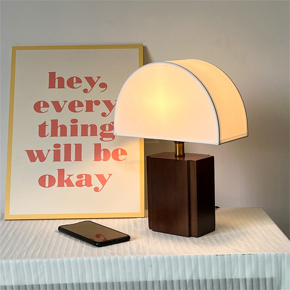 retro wooden lamp