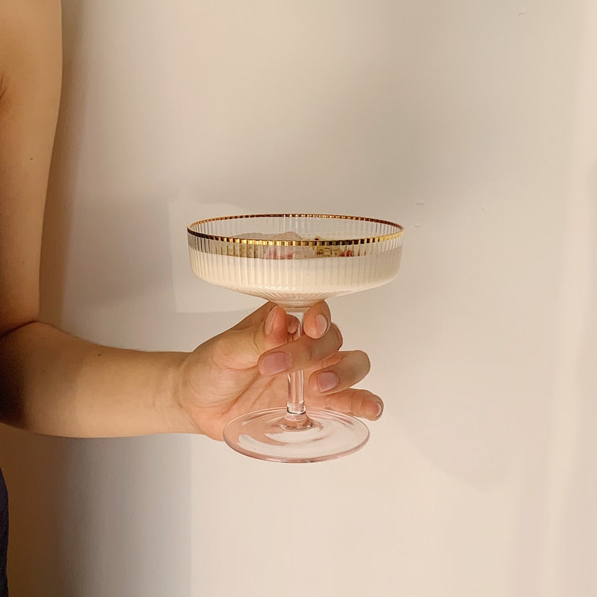 Gold Art Deco Champagne Coupe