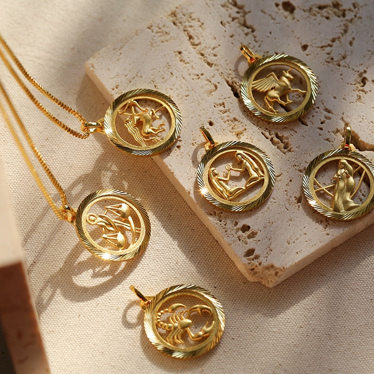 18K Gold Constellation Pendant Necklace