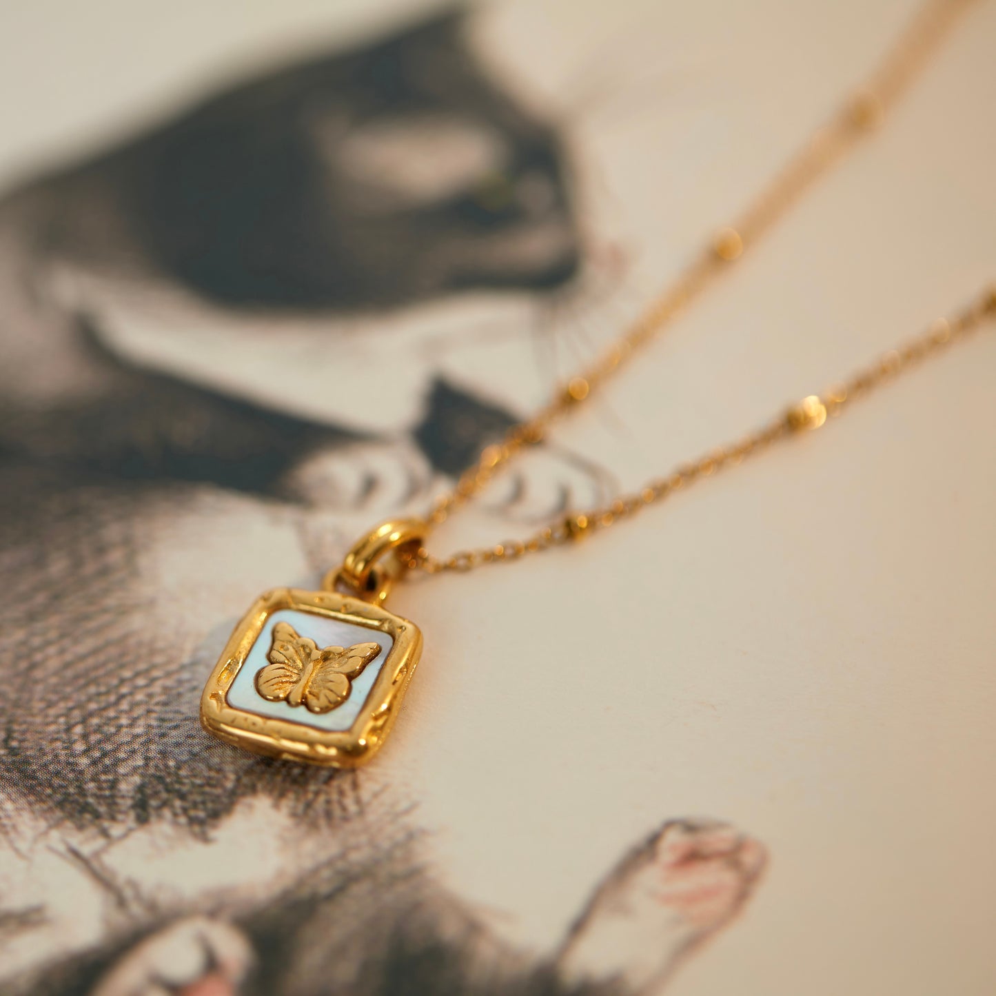 opal charm necklace