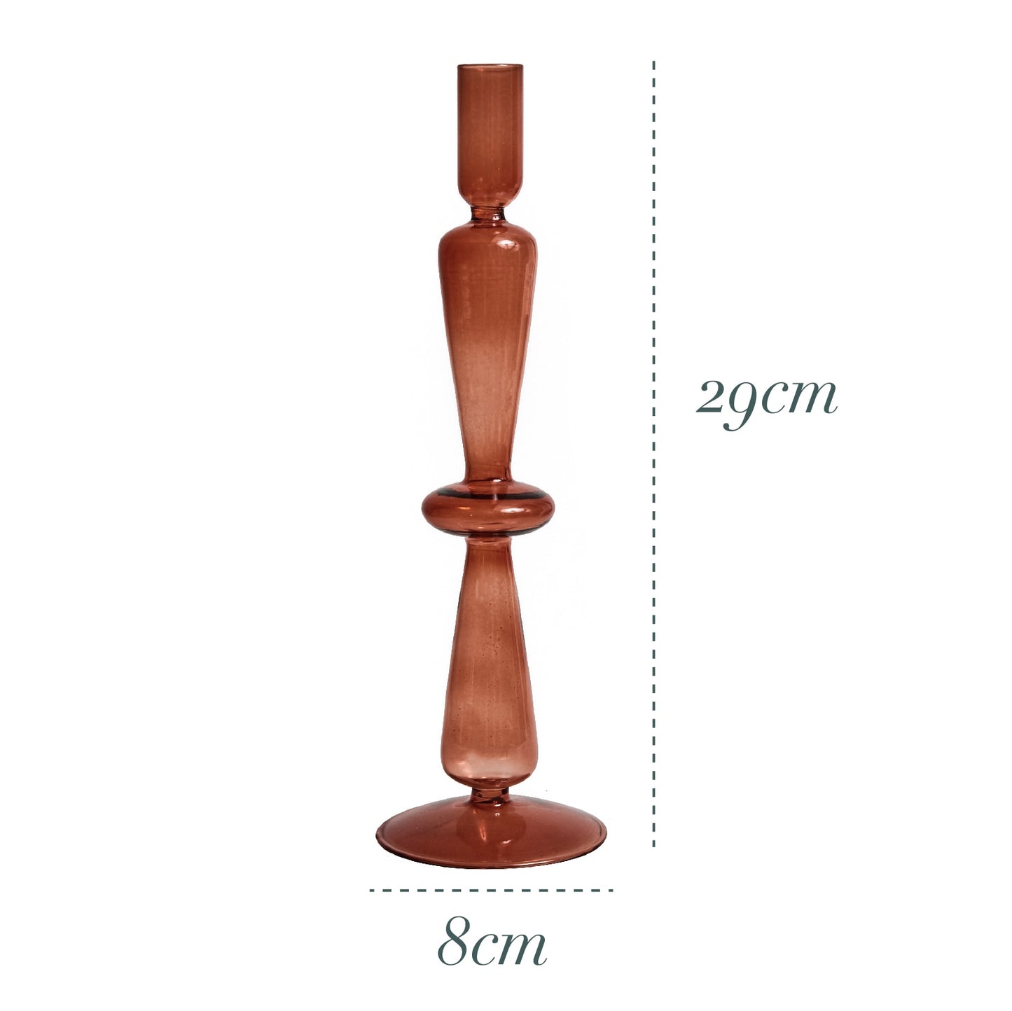 Brown Nordic Glass Vase & Candle Holder