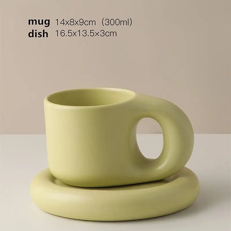 The Chubby Mug & Saucer - All Colours CreativeFemininity