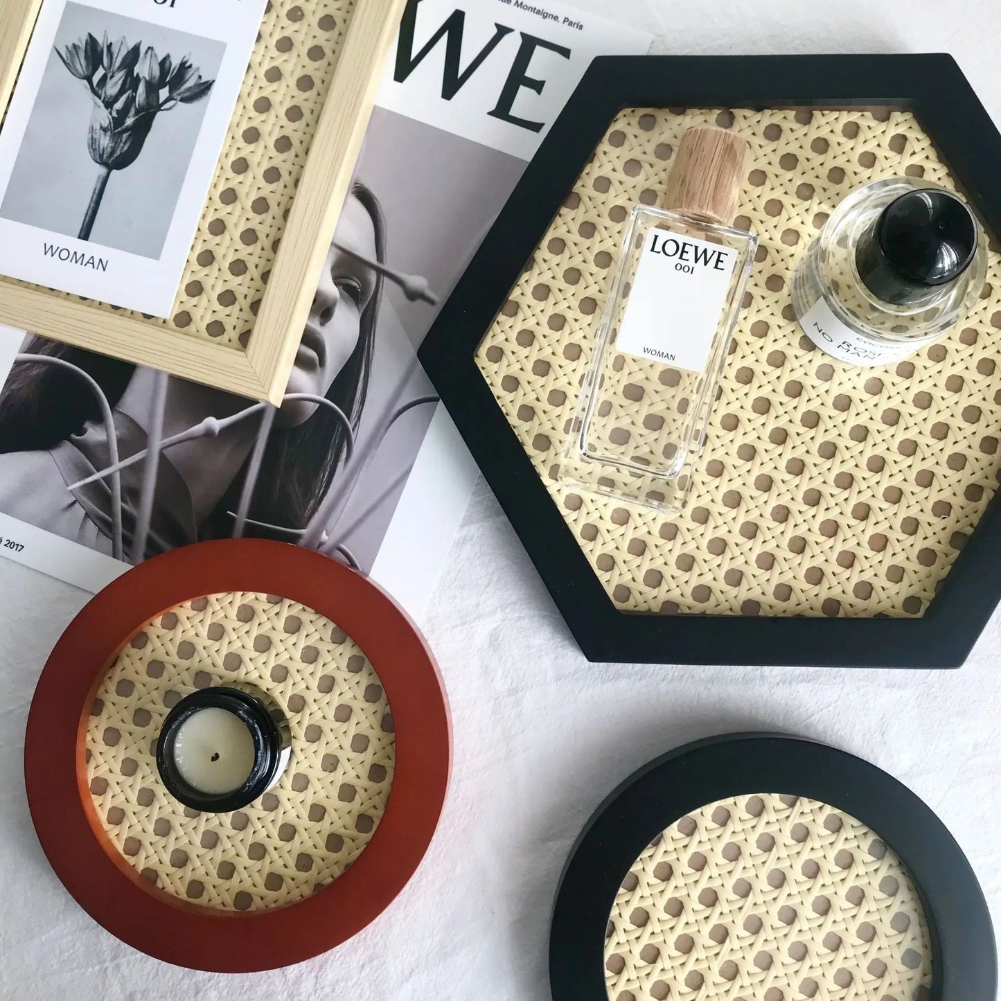 Japanese Rattan Decorative Tray CreativeFemininity