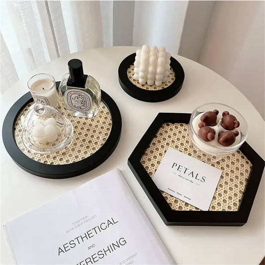Japanese Rattan Decorative Tray CreativeFemininity