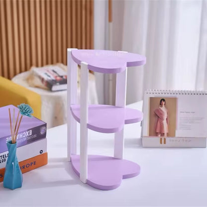 Shabby Chic Love Heart Shelf - Pink/White/Blue