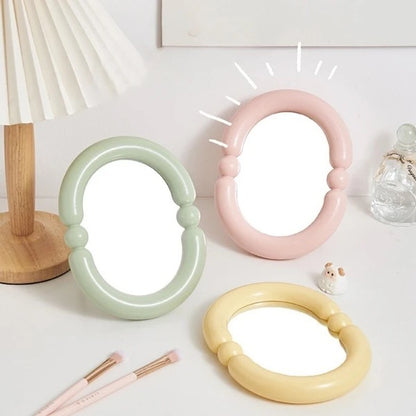 Round Bobbin Dressing Table Mirror