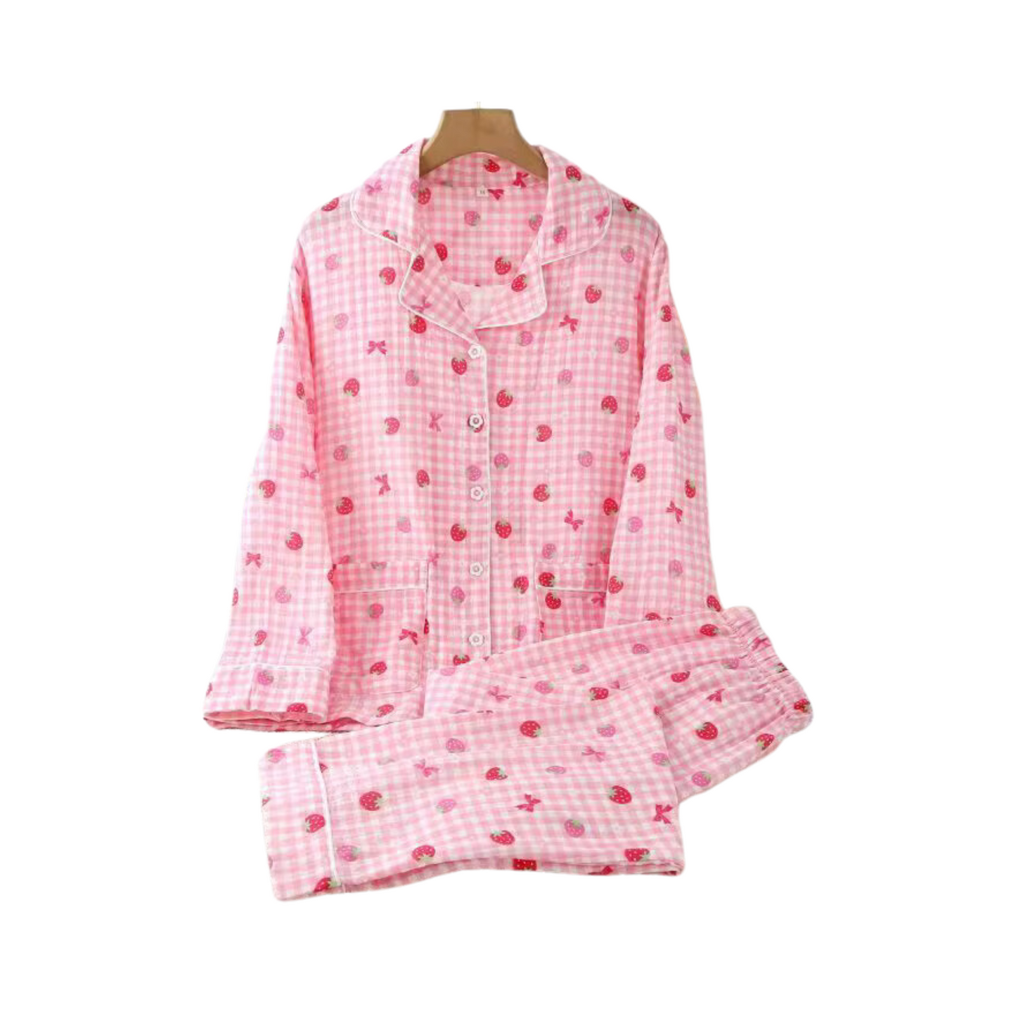 Strawberry Gingham Pyjama Set