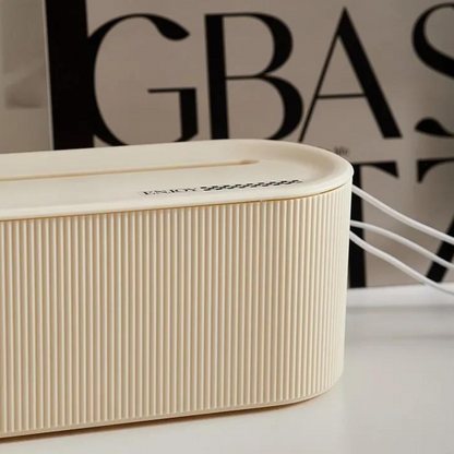 Modern Stylish Storage Box - Cream/Black