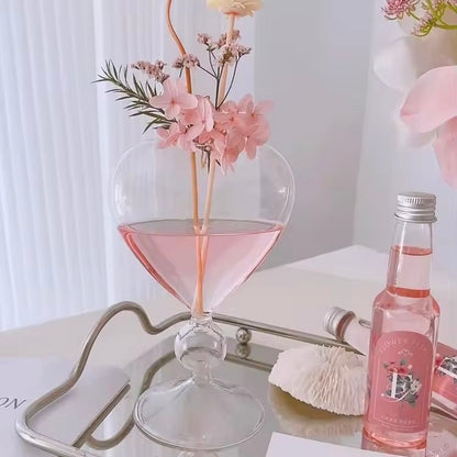 Heart Shape Glass Vase