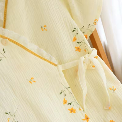 Orange Trim Kimono Pjs