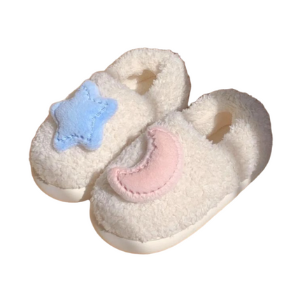 Star & Moon Plush Slippers