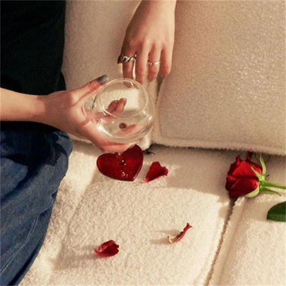Love Heart Shape Wine Glass