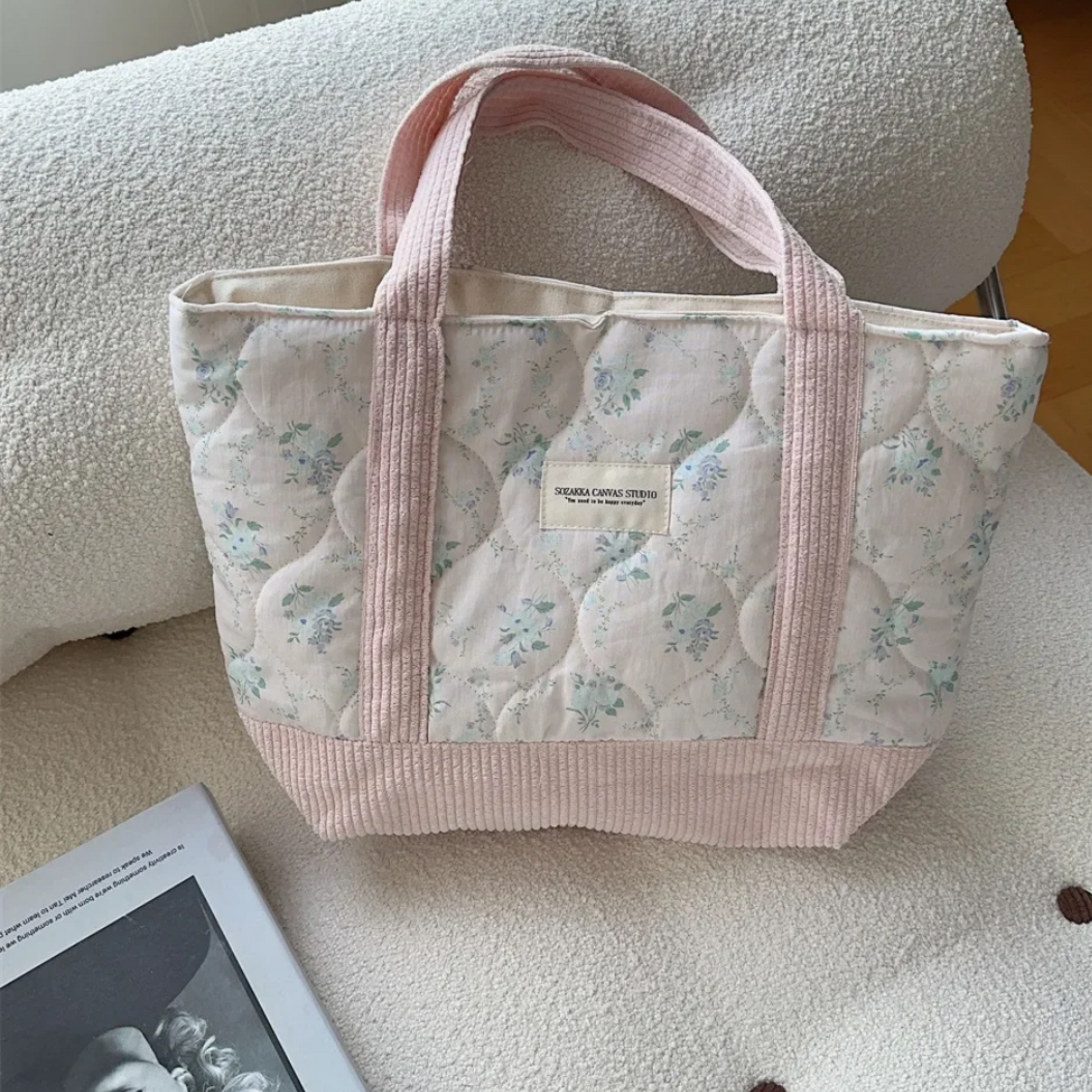 Cute quilted tote bag 