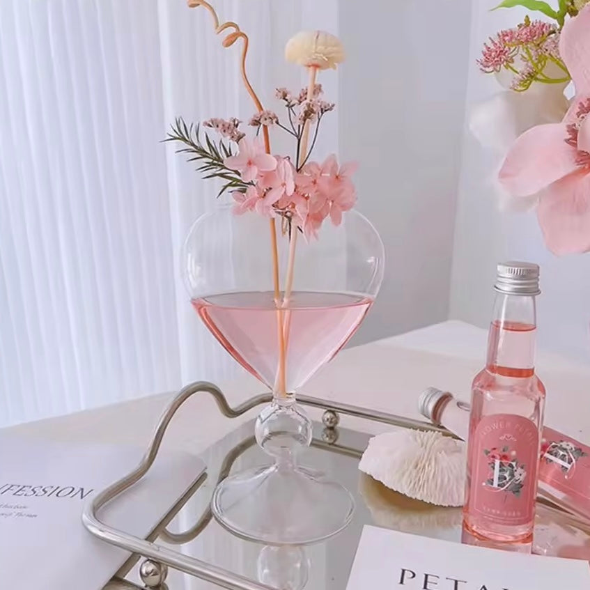 Heart Shape Glass Vase