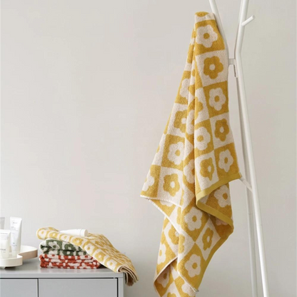 Floral Cotton Bath Towel - All Colour