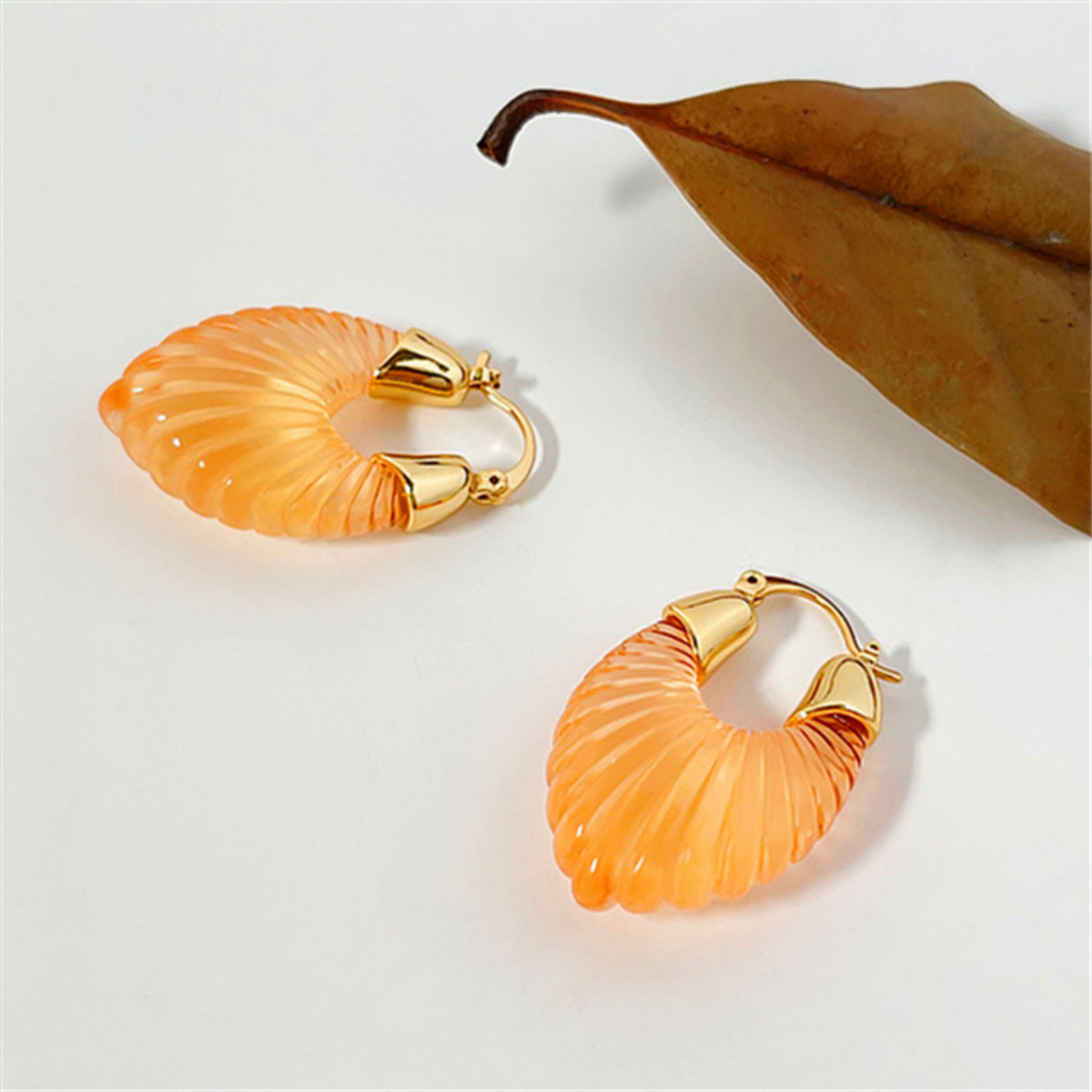 Colourful Resin Shell Earrings