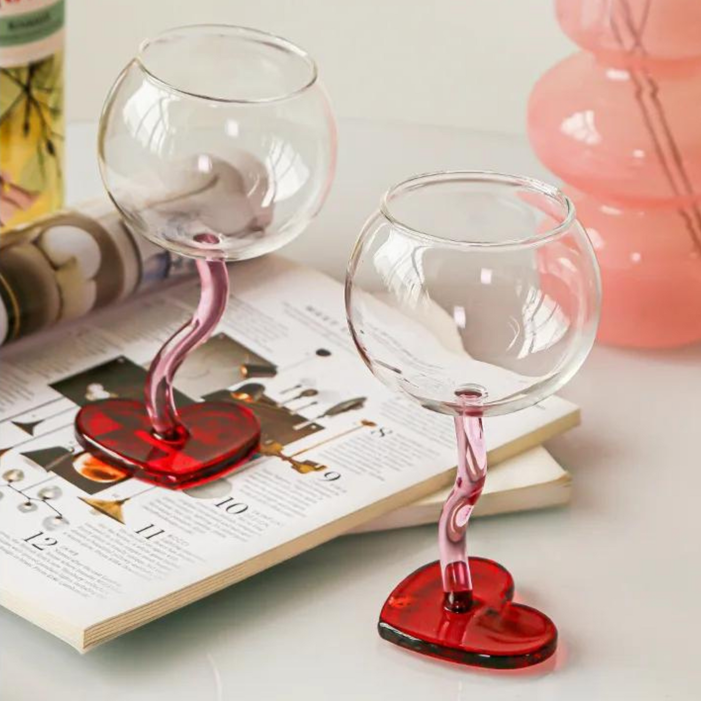 Love Heart Shape Wine Glass