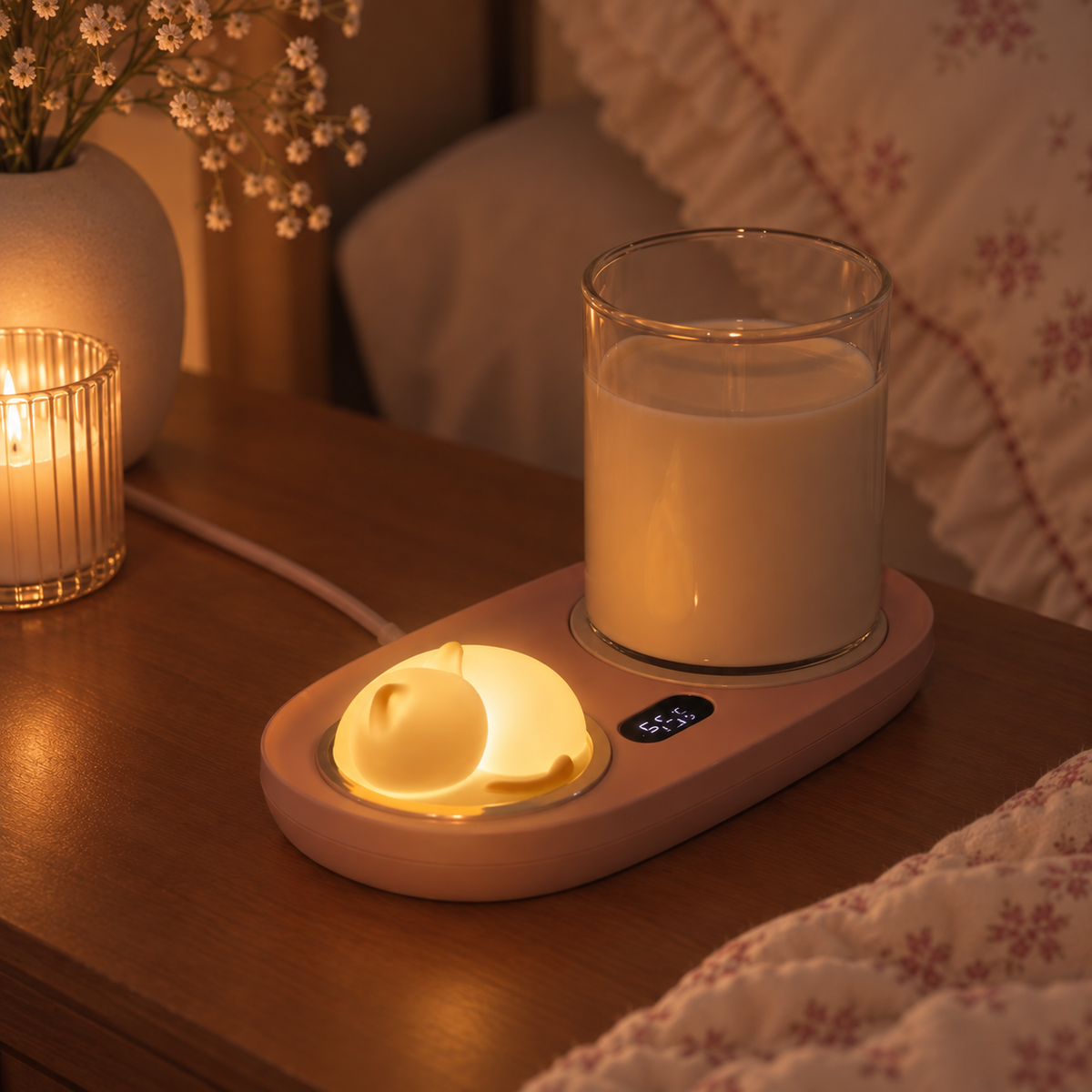 Cute Coffee Warmer & Cat Night Light CreativeFemininity