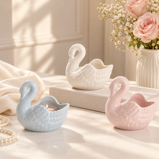 Romantic Swan Candle Holder CreativeFemininity