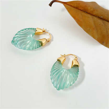 Colourful Resin Shell Earrings