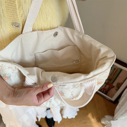Everyday Floral Quilted Tote Bag
