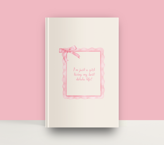 pink delulu coquette journal 