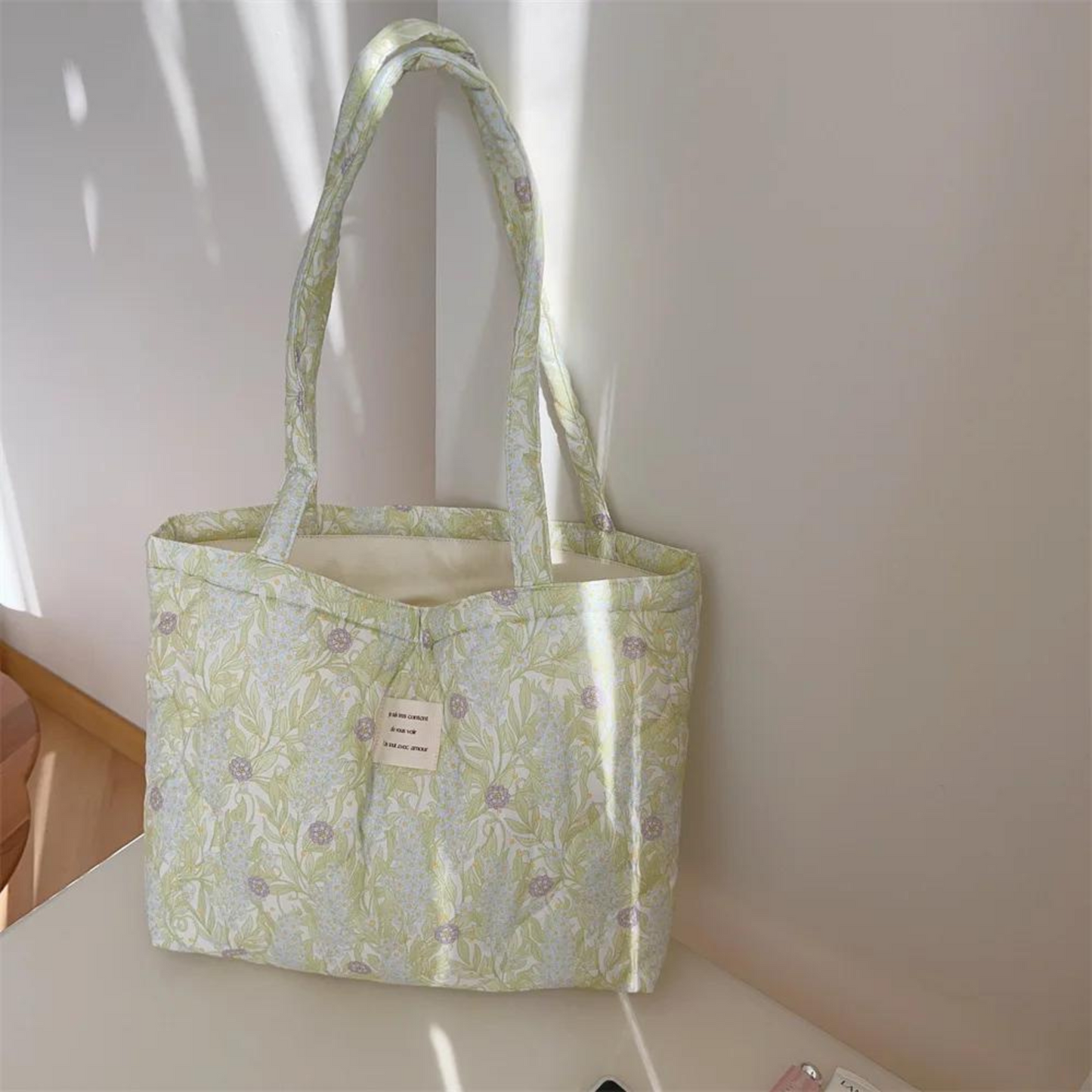 Floral Quilted Tote Bag - All Colours