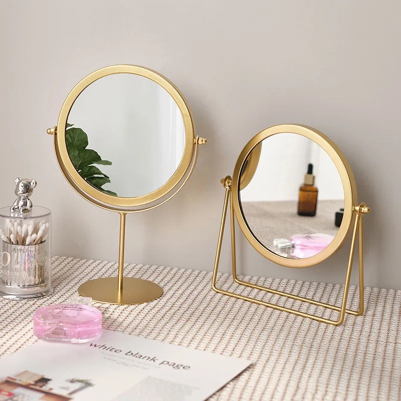 Round Gold Vanity Mirror