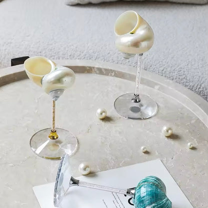 Natural Conch Shell Drinking Glasses