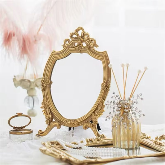 European Rococo Gold Vanity Mirror