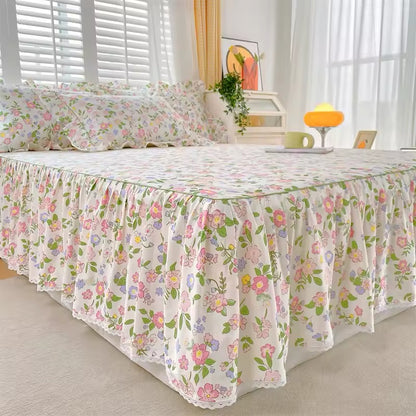 Bright Summer Floral Ruffle Edge Duvet Set
