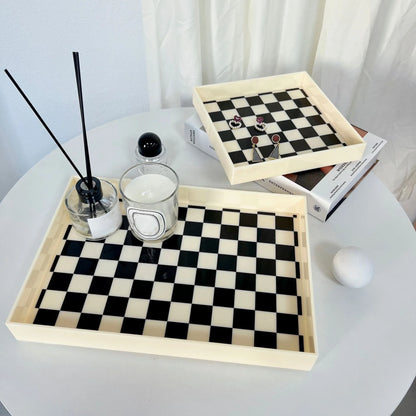Checkerboard Coffee Table Tray