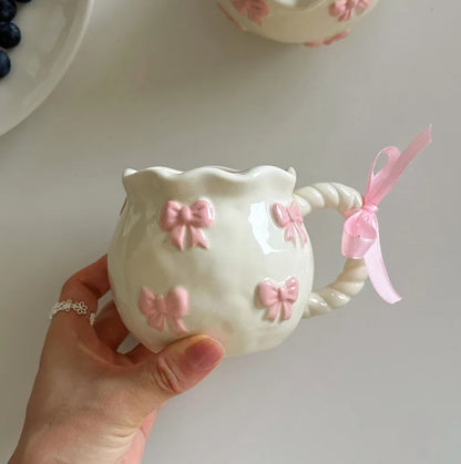 Coquette Mug With Pink Bows