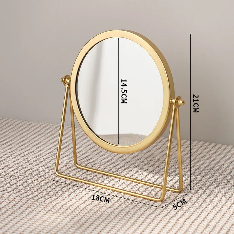 Round Gold Vanity Mirror