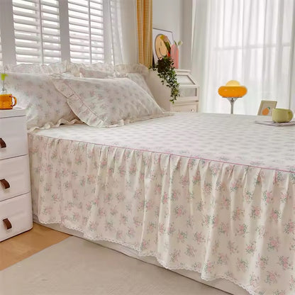 Pink Floral Coquette Duvet Set