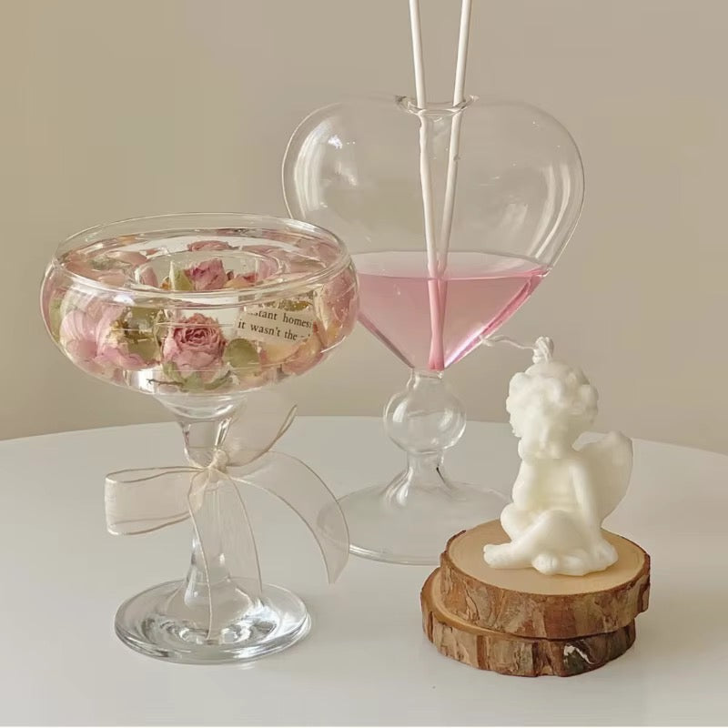 Heart Shape Glass Vase