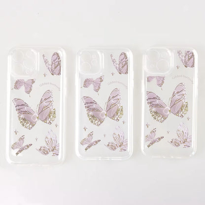 Purple Butterfly Crystal iPhone Case