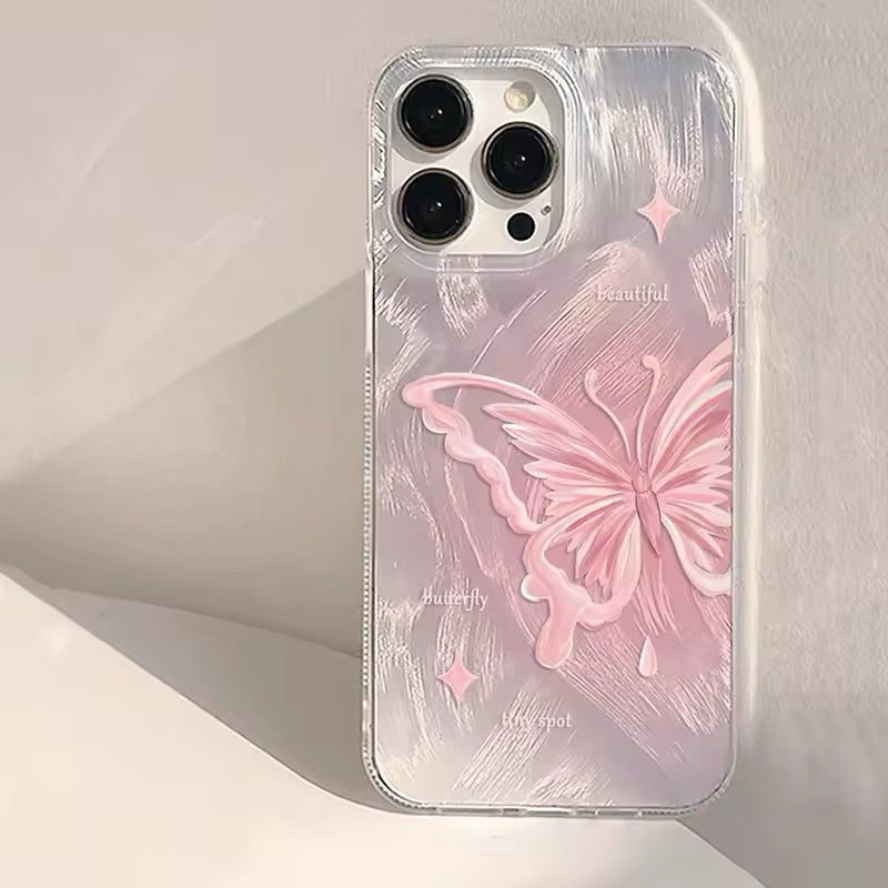 Sparkly Gradient Butterfly iPhone Case