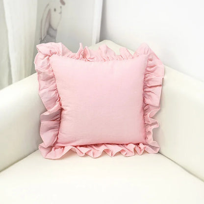 100% Linen Ruffle Pillowcase