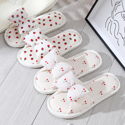 Strawberry & Cherry Slider Slippers