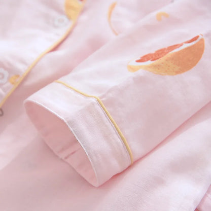 Pink & Yellow Grapefruit Cotton Pjs