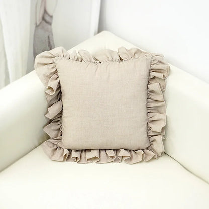100% Linen Ruffle Pillowcase