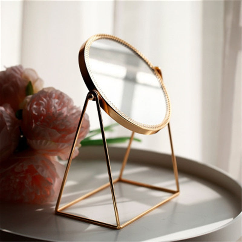 round gold vanity mirror for dressing table 