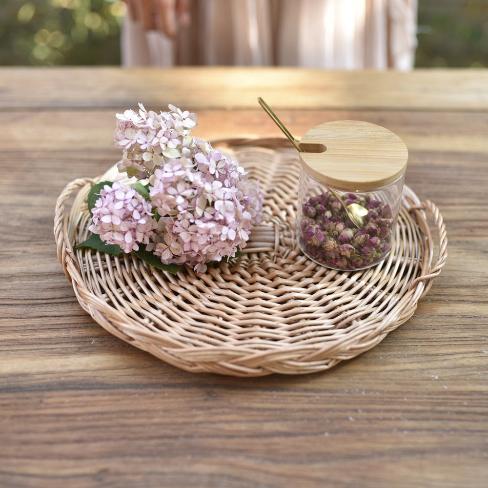 woven decorative tray 