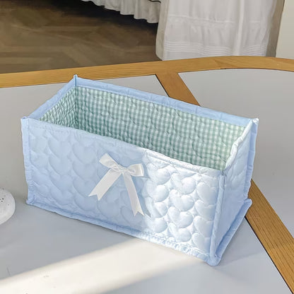 Pink Square Quilted Storage Baskets Creative Femininity