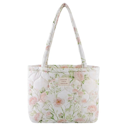 Floral Quilted Tote Bag - All Colours