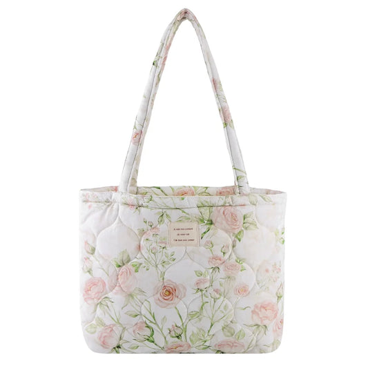 Floral Quilted Tote Bag - All Colours